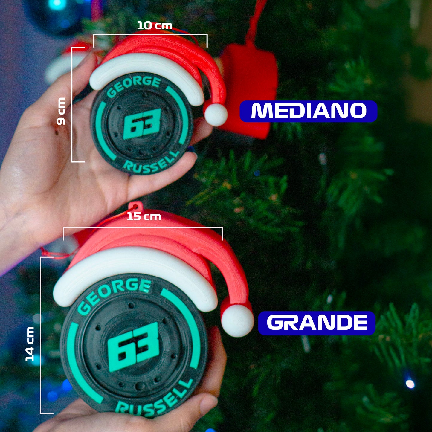 Esferas Navideñas corredores F1