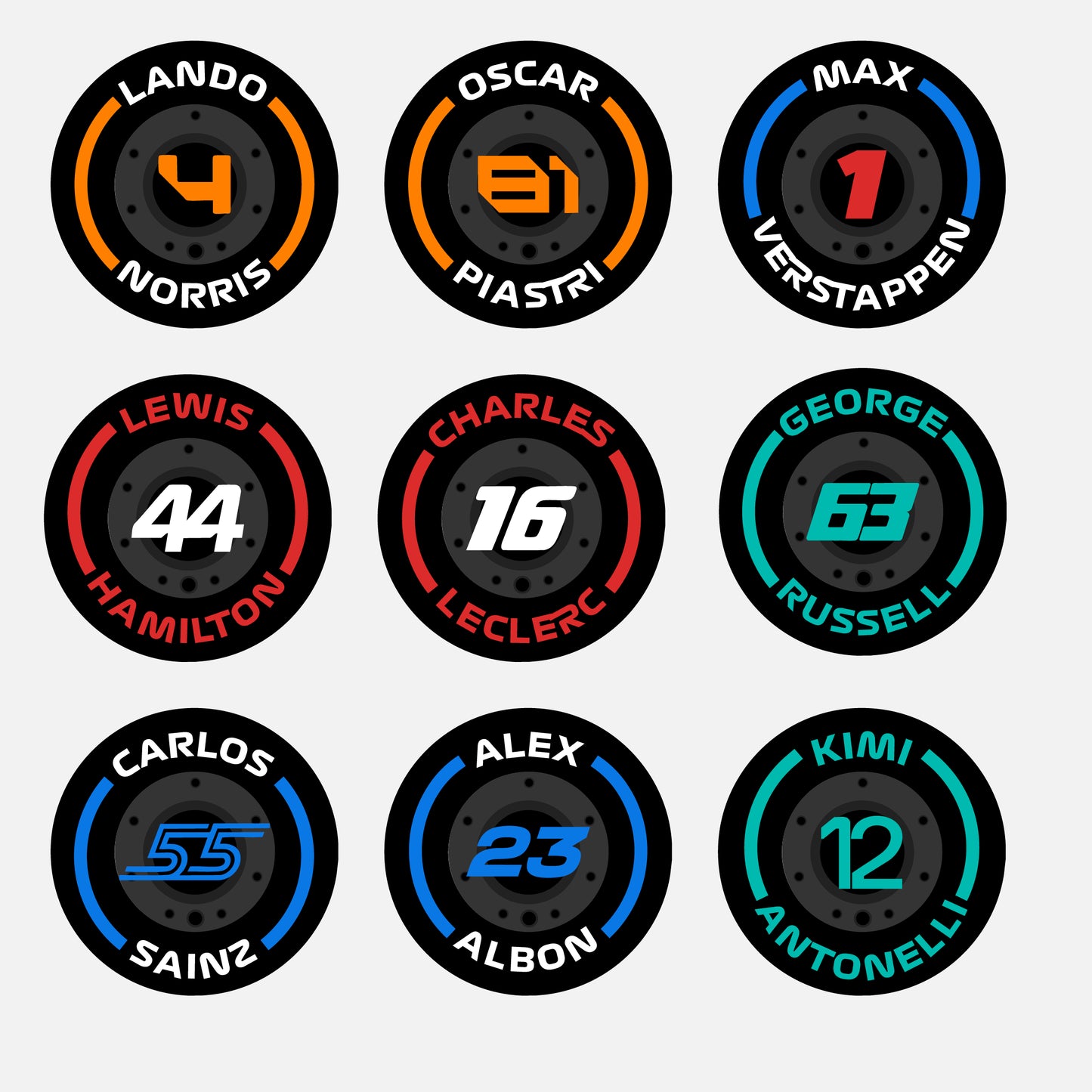 Esferas Navideñas corredores F1