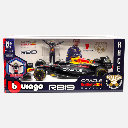 Redbull RB19 Max Verstappen 2023 con figura
