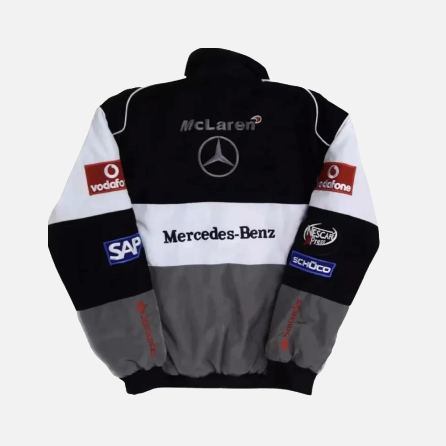 Chaqueta Mercedes Negra y blanca Vintage