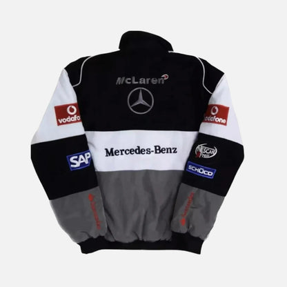 Chaqueta Mercedes Negra y blanca Vintage