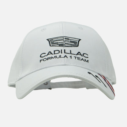Gorra Checo Pérez Cadillac blanca escudería 2026 (BAJO PEDIDO)