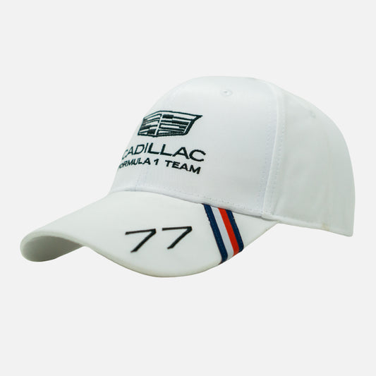 Gorra Valtteri Bottas Cadillac blanca escudería 2026