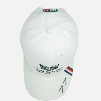 Gorra Valtteri Bottas Cadillac blanca escudería 2026